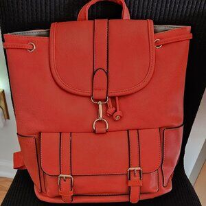 Nwt Orange Fashion Backpack/ Unknown Name